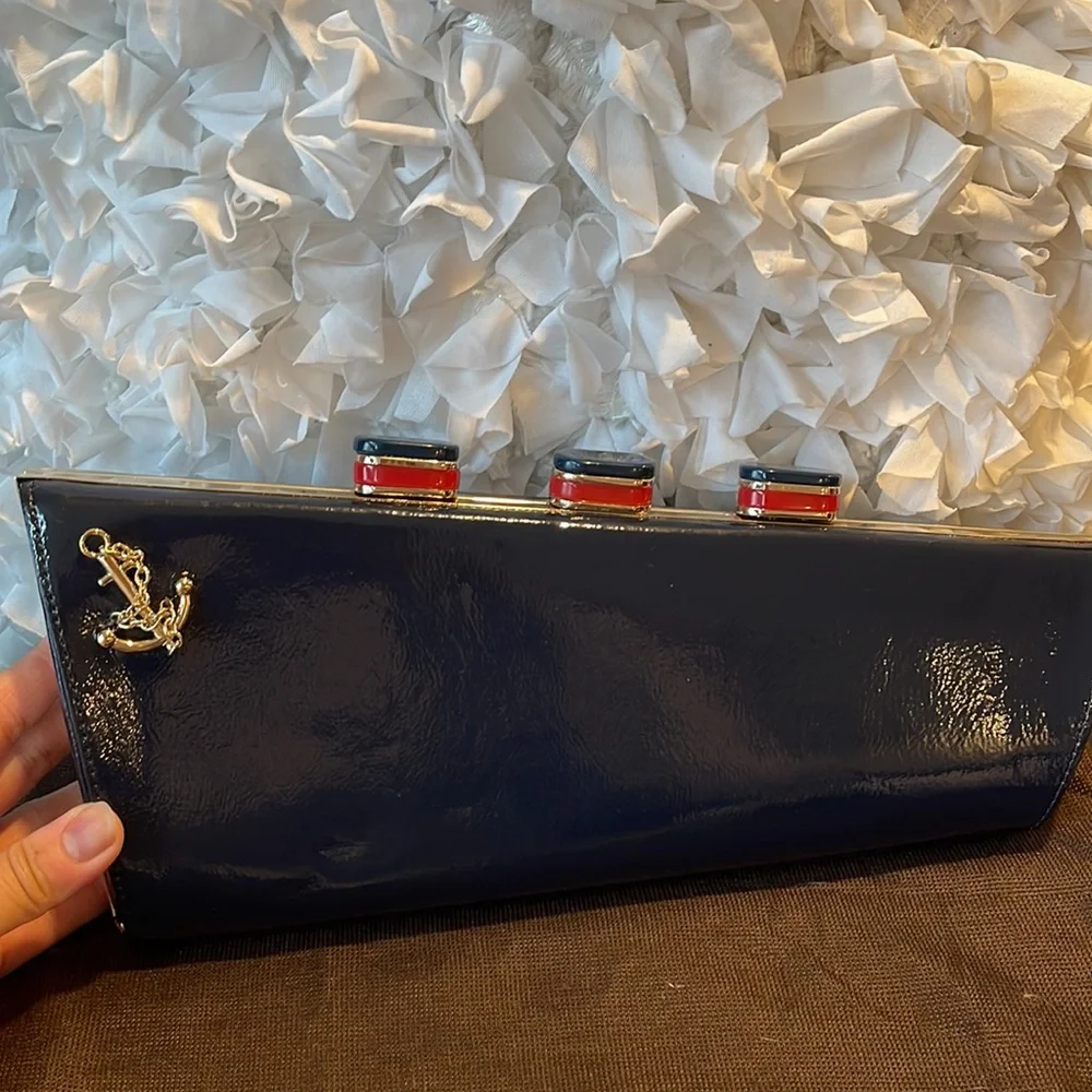 EUC Kate Spade All Aboard Ship Clutch RARE SOLD OUT - Picture 3 of 6